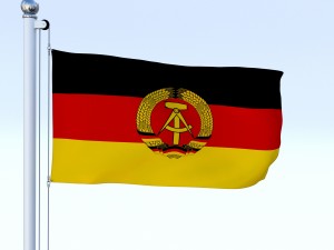 animated east germany flag 3D Model