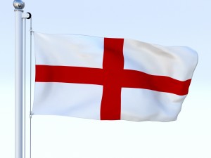 animated england flag 3D Model