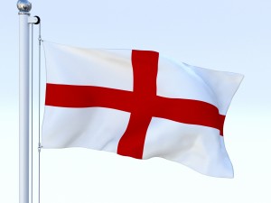 animated england flag Model 3D