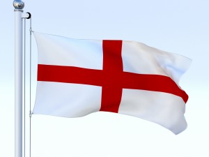 animated england flag Model 3D