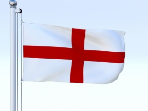 animated england flag Model 3D