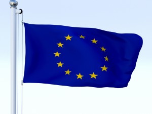 animated european union flag 3D मॉडल