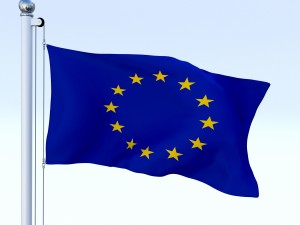 animated european union flag Modello 3D