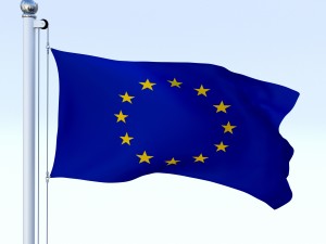 animated european union flag Modello 3D