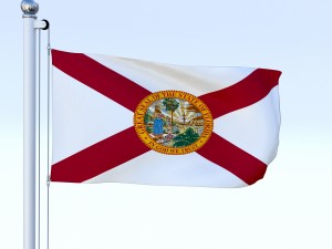 animated florida flag 3D Model