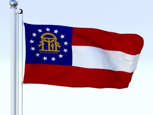 animated georgia flag 3D Model