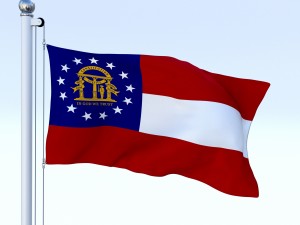animated georgia flag 3D Model