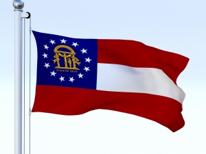 animated georgia flag 3D Model
