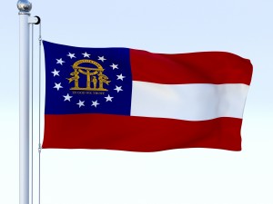 animated georgia flag 3D Model