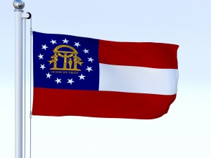 animated georgia flag 3D Model