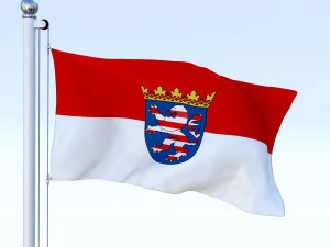 animated hesse german state flag 3D Model