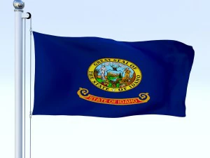 animated idaho flag 3D Model