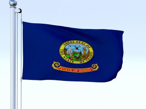 animated idaho flag 3D Model