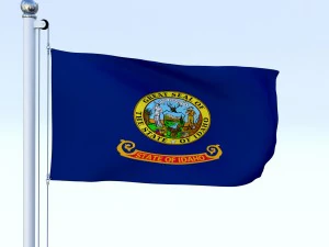 animated idaho flag 3D Model