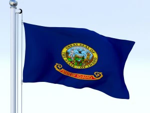 animated idaho flag 3D Model