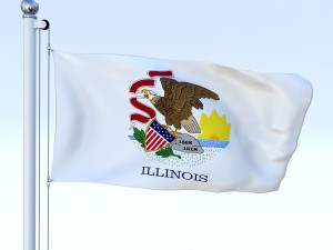 animated illinois flag 3D 模型