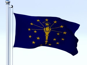 animated indiana flag 3D Модель