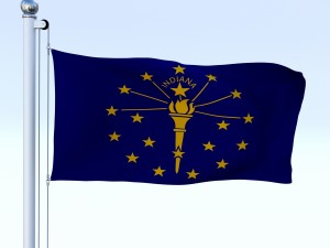 animated indiana flag 3D Модель