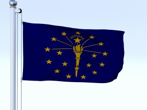 animated indiana flag 3D Модель