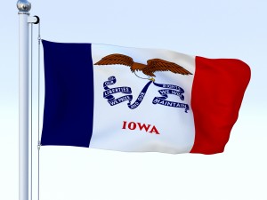 animated iowa flag Modèle 3D