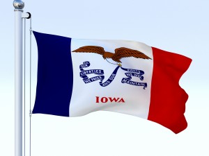 animated iowa flag Model 3D