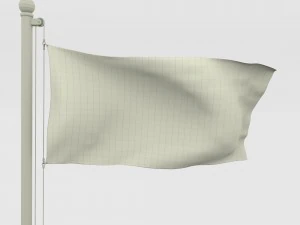 animated iowa flag 3D Model