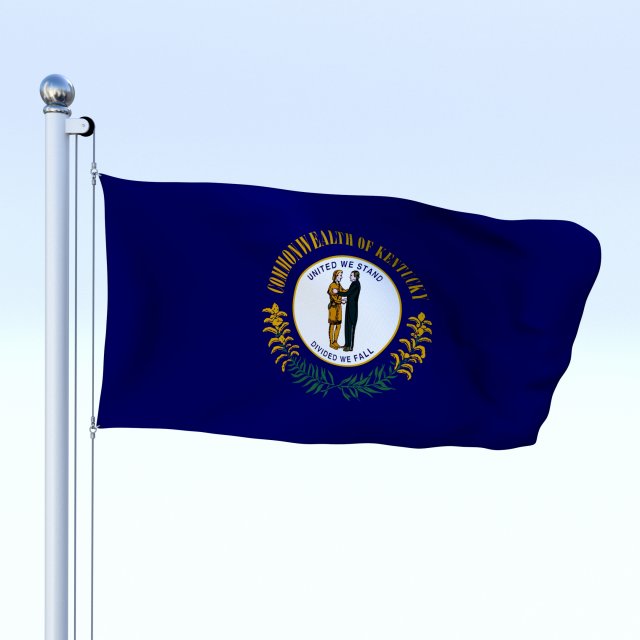 animated kentucky flag 3Dモデル .c4d .max .obj .3ds .fbx .stl .blend 
