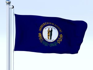 animierte Kentucky-Flagge 3D Modell