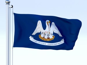 animated louisiana flag 3D 模型