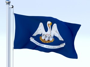 animated louisiana flag 3D Модель