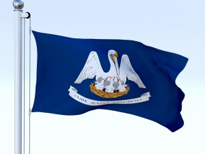 animated louisiana flag 3D Модель