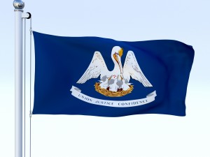 animated louisiana flag 3D Модель