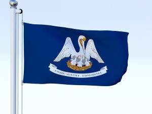 animated louisiana flag 3D Модель