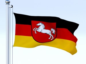 animated lower saxony german state flag 3D Модель