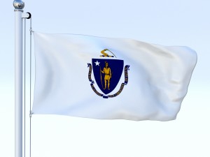 animated massachusetts flag 3D Model
