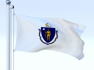 animated massachusetts flag 3D Model
