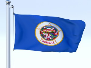 animated minnesota flag 3D Model