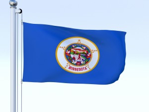 animated minnesota flag Modelo 3D