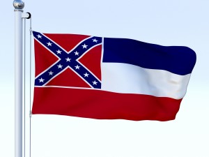 animated mississippi flag 3D Model