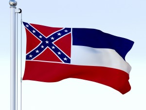 animated mississippi flag Model 3D