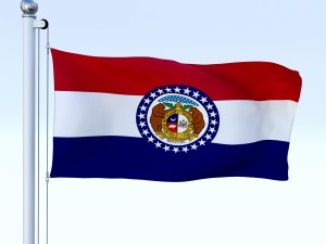 animated missouri flag 3D 模型
