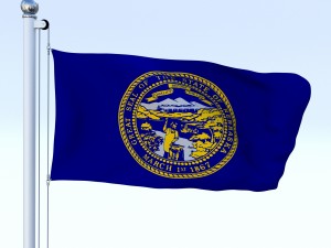 animated nebraska flag 3D Model