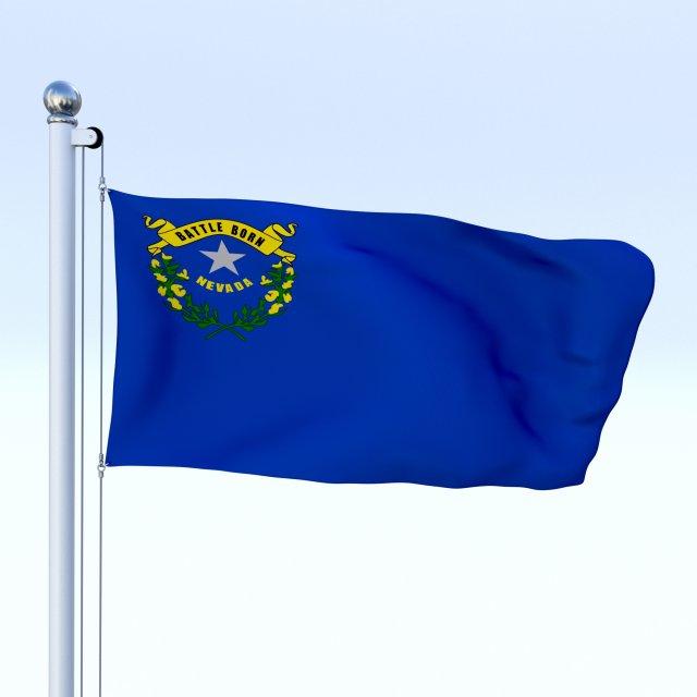 animated nevada flag Modello 3D .c4d .max .obj .3ds .fbx .stl .blend 