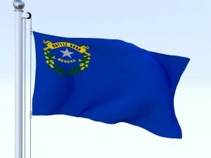 animated nevada flag 3D Model