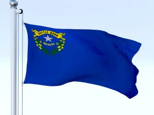 animated nevada flag 3D Model