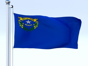 animated nevada flag Modello 3D