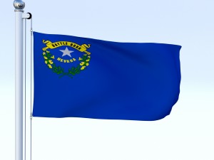 animated nevada flag Modello 3D