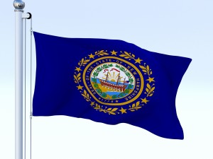 animated new hampshire flag 3D 모델