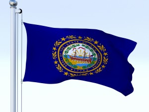 animated new hampshire flag 3D 모델