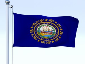 animated new hampshire flag 3D 모델